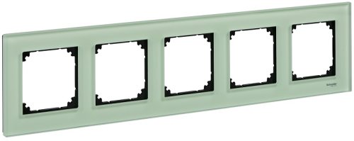 Рамка универсальная Schneider Electric Merten M-Elegance 5-м. стекло изумруд картинка